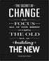 Posterizer 1 pcs-The Secret To Change Is To Focus On Building The New- Socrates-Quotes-Gift for book lovers-Living Room Bedroom Decor- unframed wa...